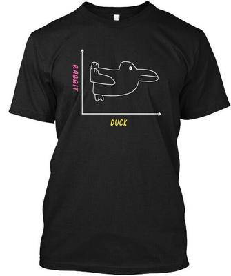 Funny Rabbit And Duck T-Shirt Made In the USA Size S To 5XL