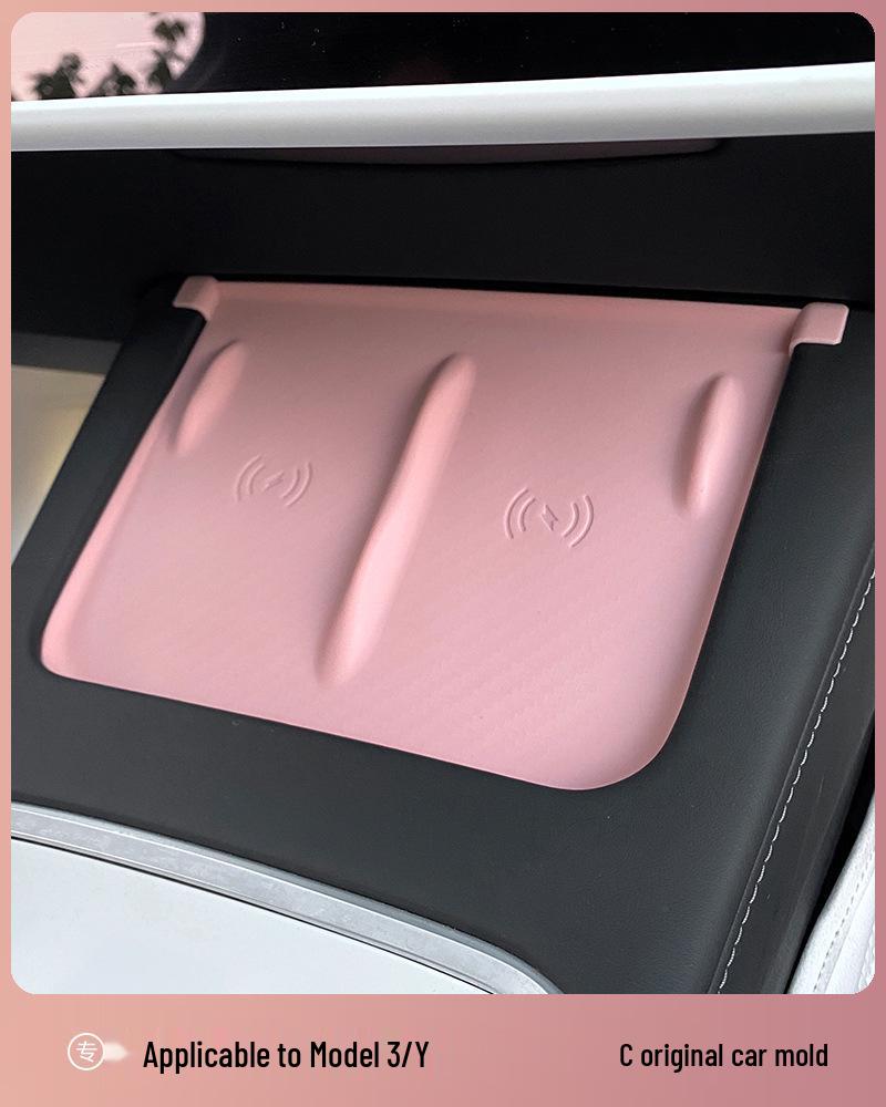 Model 3/Y Wireless Charging Silicone Non-slip Pad for Center Console