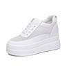 Trendy new muffin thick-soled inner height-increasing women's shoes mesh white shoes casual sports shoes