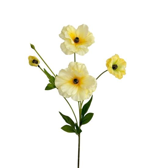 Искусственные Цветы Ранункулюсы 20 Дюймов Искусственные Пионы со Стеблем для Вазы Цветочные Композиции DIY Свадебный Букет Декор для Дома Девичник