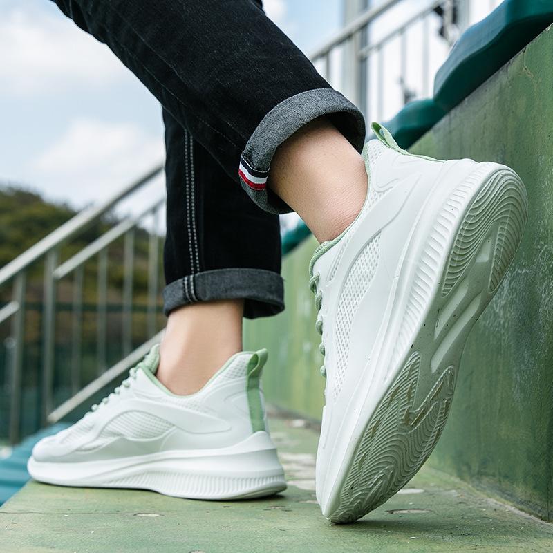 White Shoes Men's  Spring New Travel Shoes Men's Platform Casual Shoes Fashionable Men's Shoes Outdoor Sports Shoes