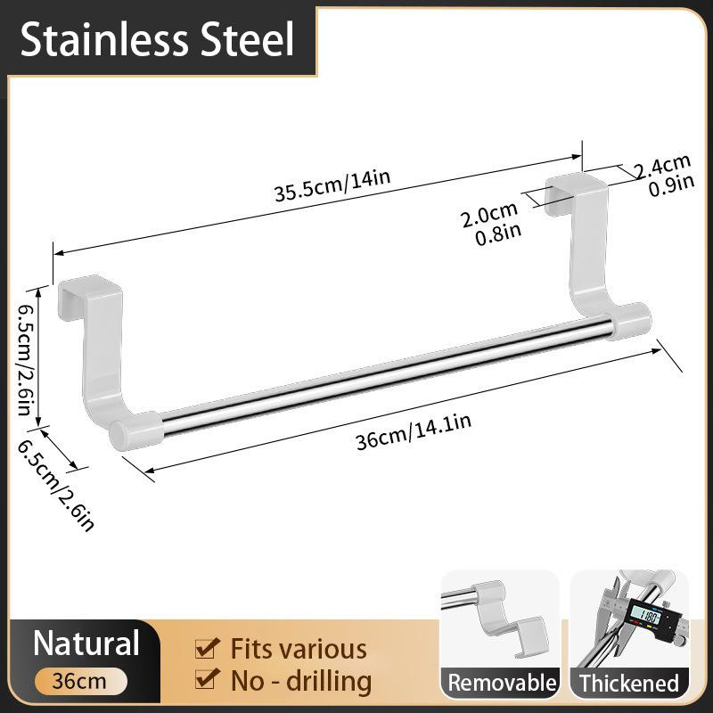 Kitchen Towel Holder Stainless Steel Towel Rack Under Sink Organizer Bathroom Towel Holder Sink Accessories SNJ004