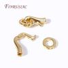 18K Gold Plated Connector Clasps For Pearl Bracelet Necklace Making,Beads End Caps Fastener Clasps DIY Handmade Jewelry Findings