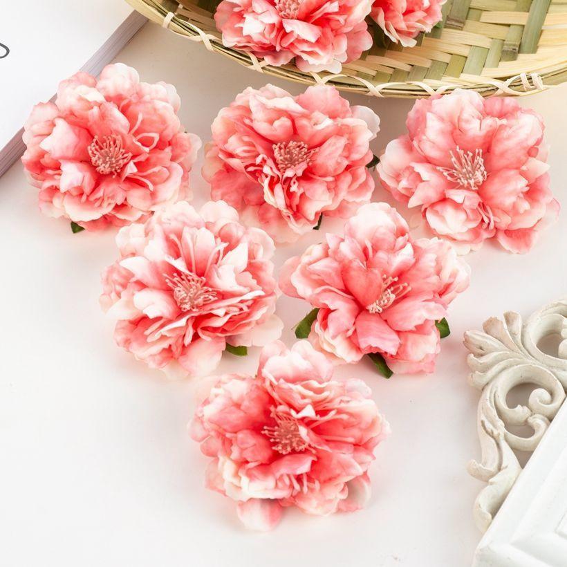 50/80pcs Artificial Silk Peony Flower Diy gift hairpin Home Party Wedding bridal bouquet wreath Decoration Outdoor Garden arch