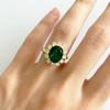 Princess Diana Rings For Bridal Women Blue Crystal Promise Wedding Engagement Ring For Female Marriage Gift Fashion Jewelry R076