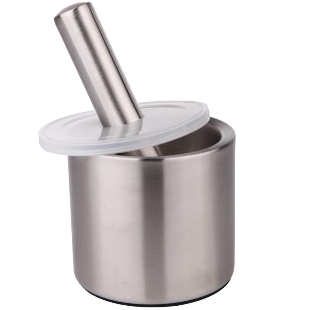 

Stainless Steel Household Mashing Jar Multifunctional Pill Crusher New Manual Garlic Pounder Style 2