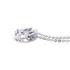 White Clover Pochacco Sanrio Characters Dancing Stone Necklace Pendant Open Heart Silver Color 925 Cubic Zirconia SAPOC-N005RD