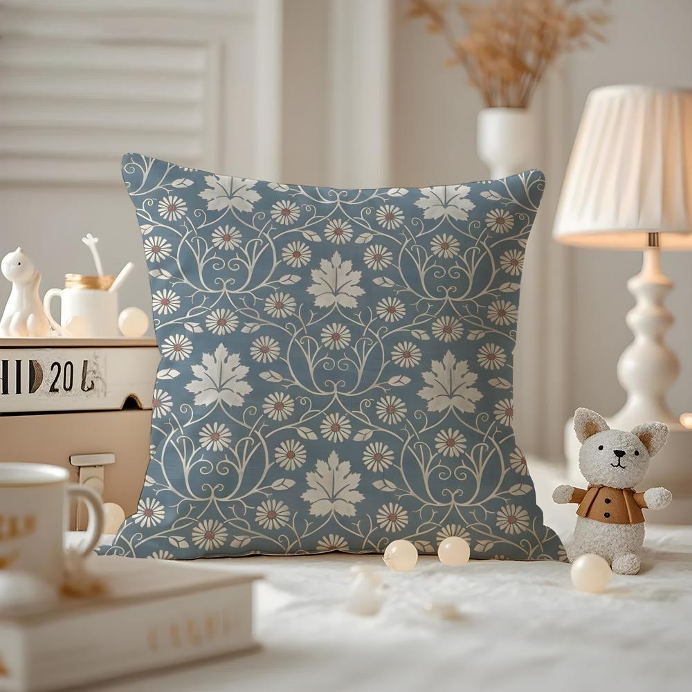 Sari Fabric Cushion Cover Pattern Printed Pillowcase For Living Room Sofa Cushion Cover & Bedroom Decor