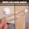 5pcs Baby Transparent Safety Locks Anti-opening Cabinet Open Glass Cabinet Safety Lock Anti-clip Hand Door Lock Fixing Clips
