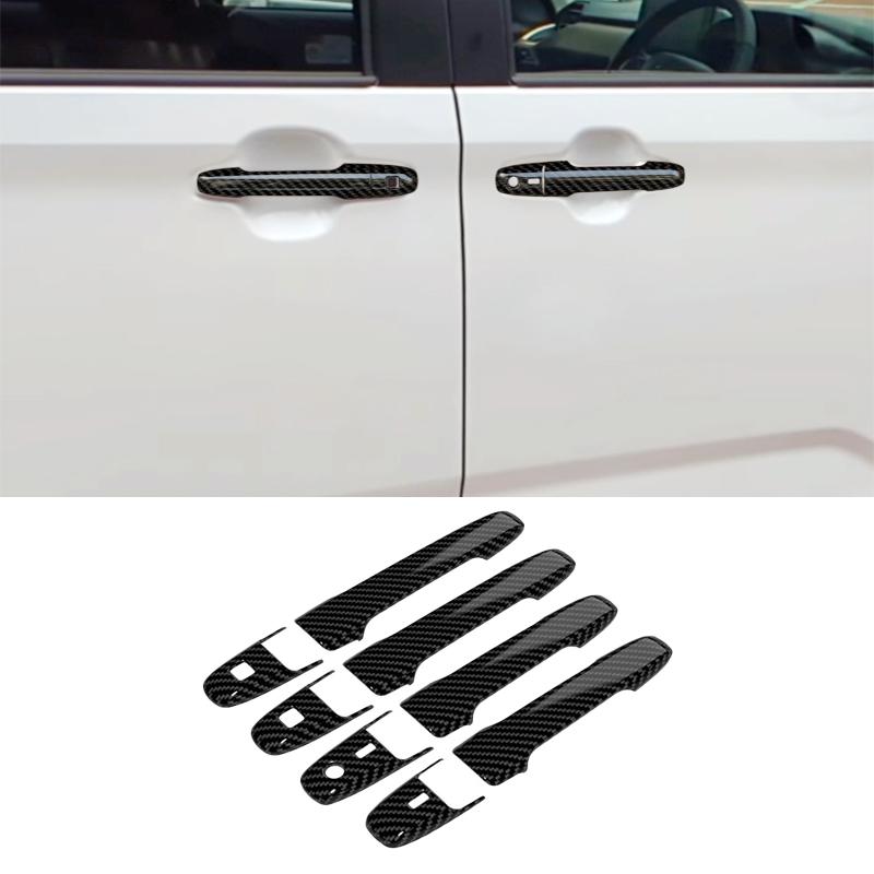 For DAIHATSU Move 2025 2026 ABS Carbon Fiber Car Door Handle cover Trim door pull cover catch cover trim Exterior Accessories ABS Carbon Fiber