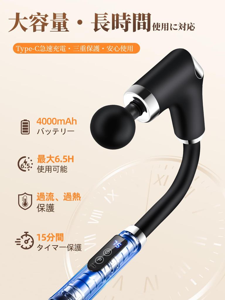 Myofascial Release Gun Vibration 6 Powerful Vibration Variable Speed Manual Handheld Back Release Electric Fast 2000mAh Large Full Body Elastic