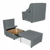 Fold-out Armchair Sleeping Function KIMO Bedding Container Family Furniture Grey