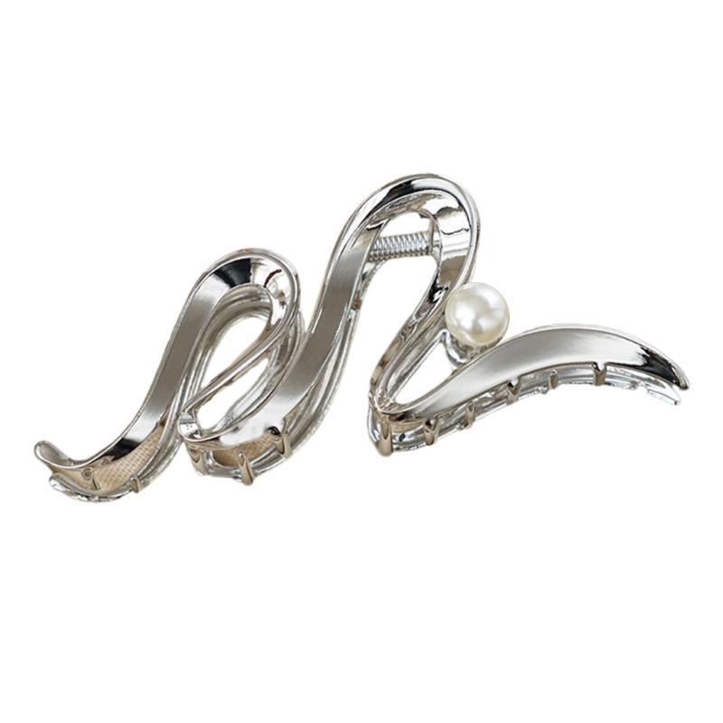 Pinces à Cheveux pour Femmes Vagues Pinces à Cheveux Métalliques à Pince pour Cheveux Fins Épais Accessoires pour Cheveux Antidérapants Pinces à Mâchoire à Tenue Forte