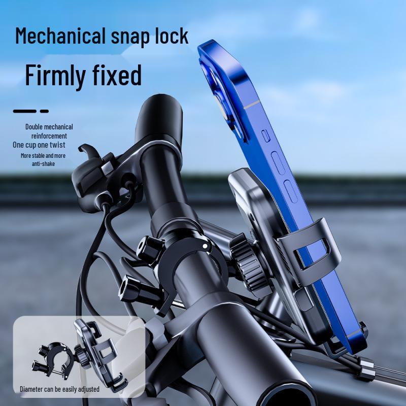 Motorrad-Rückspiegel-Handyhalter - Stoßfester Anti-Wackel-Lenkerhalter für die Navigation