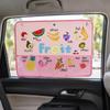 Rear Side Glass Car Cover with Integrated Mesh Storage, Foldable Polyester Fabric and Removable Suction Cup Mounting