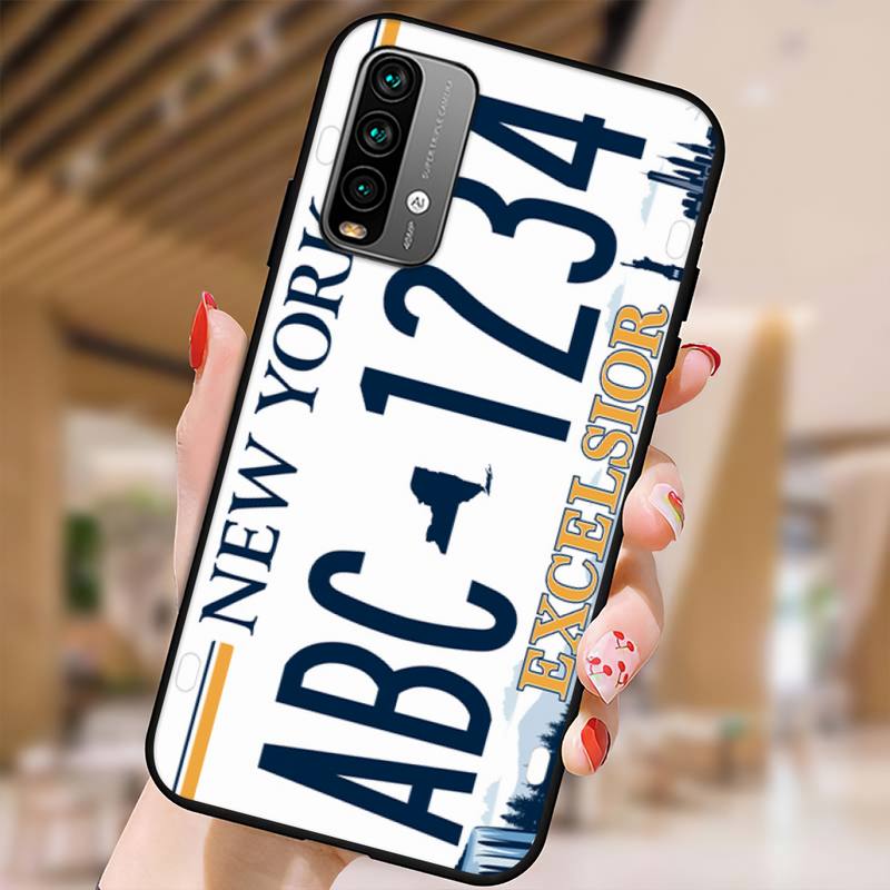 Luxury New York Plate Number Phone Case For Xiaomi9 10 11PRO LITE Redmi NOTE7 8 9 10A PRO K40 Poco3 Shell