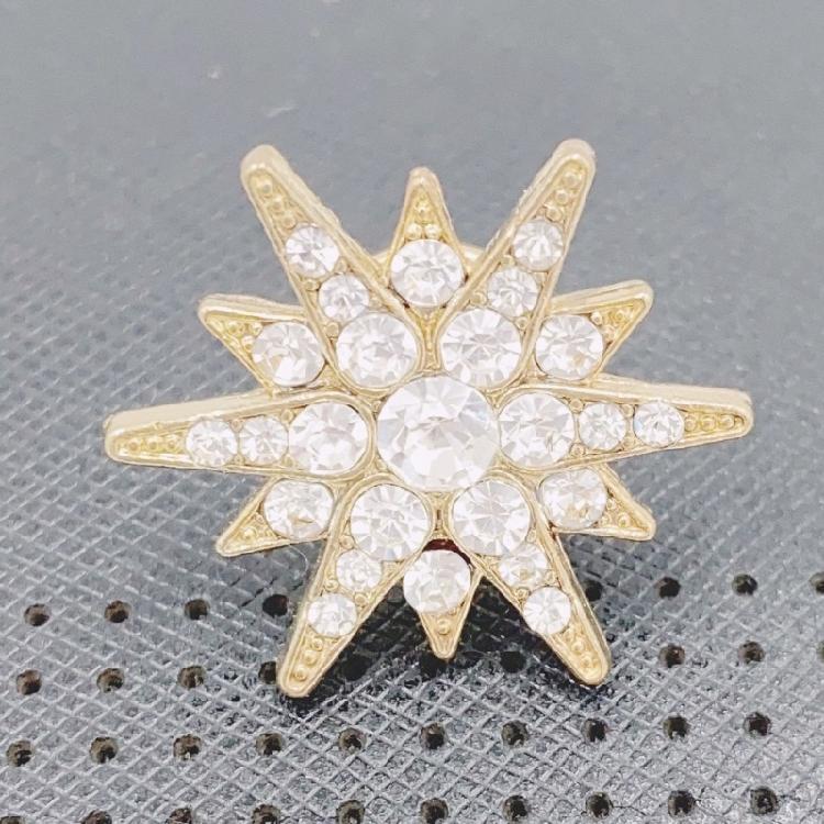 Contemporary Hexagram Brooch For Professional Wardrobe Alloy Metal Accessory Gender Neutral Design Secure Pin Backing