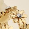 Round Metal Scarf Ring Clip for Women Flower Design Scarf Slide Buckle T-Shirt Ties Fastener for Shawls Dress Clothing Accessory