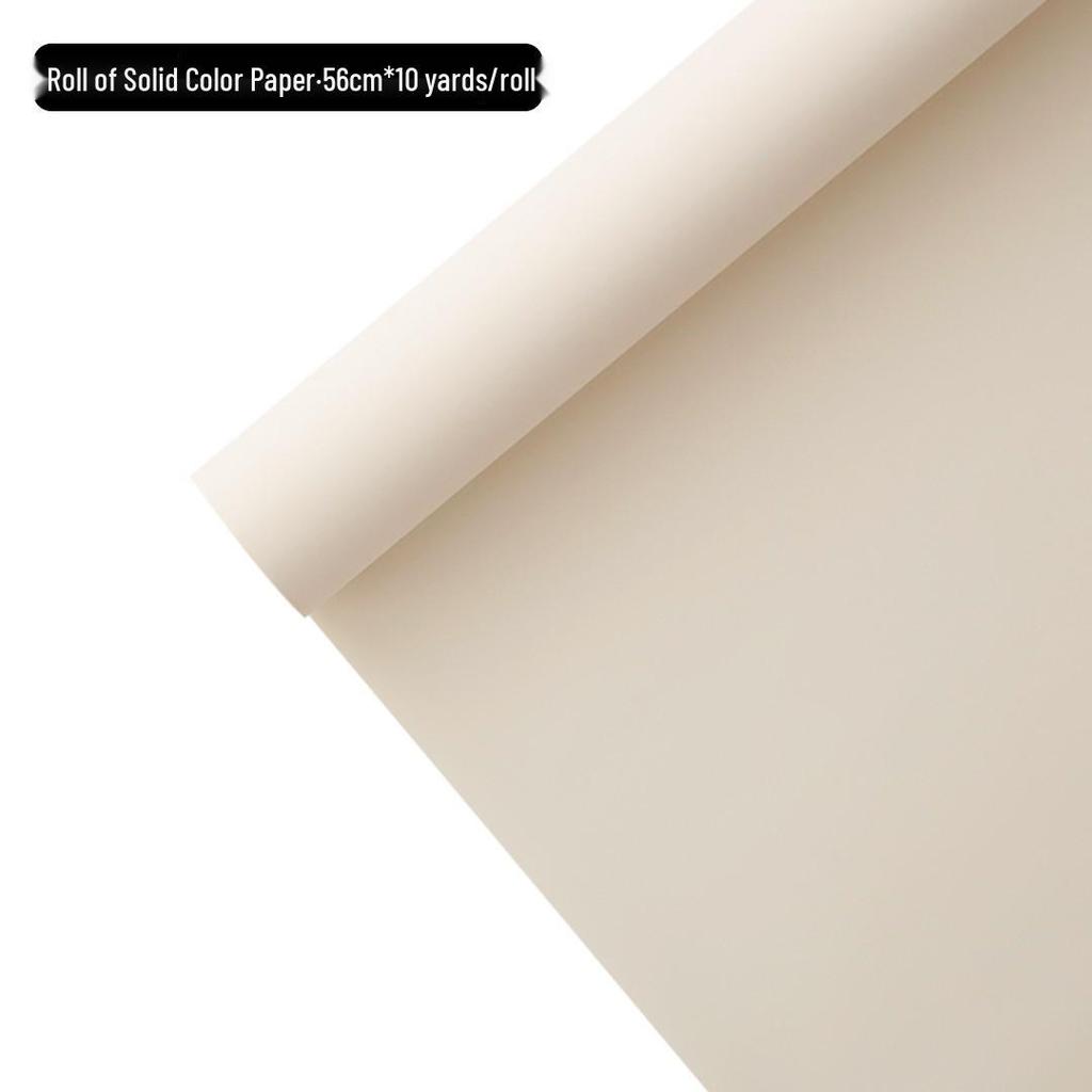 Korean Style Matte Floral Wrapping Paper - Morning Mist Roll, Skin-Feel, Waterproof.