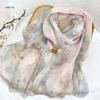 New Spring hot-selling floral printing milk crepe towel women's versatile fashion milk crepe sunscreen dance silk scarf beach towel
