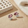 Elegant Mushroom Stud Earrings Women Post Copper Plated Fashion Sweet Minimalist Jewelry