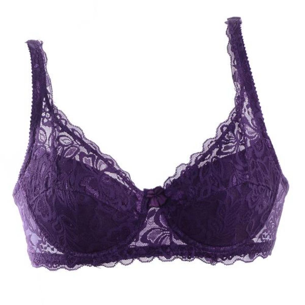 Women's Sexy Lingerie Underwear Ultra-thin Cotton Lace Bra Deep V Push-up Bra Breathable Sexy Bra