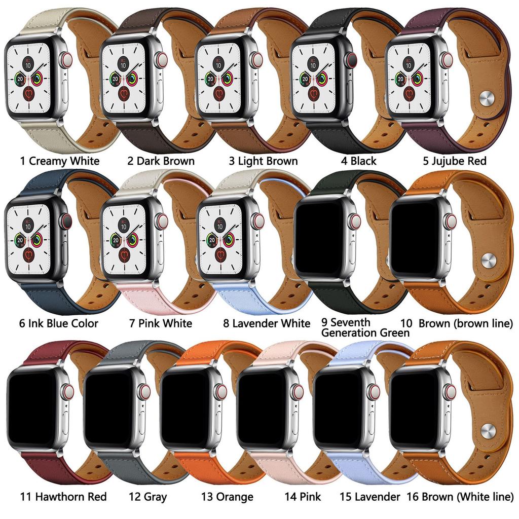 Leather Strap for Apple Watch Band Ultra 49 44 40 45 41 42 38 Mm  Business Armband Iwatch Series 3 5 6 Se 7 8 Bracelet