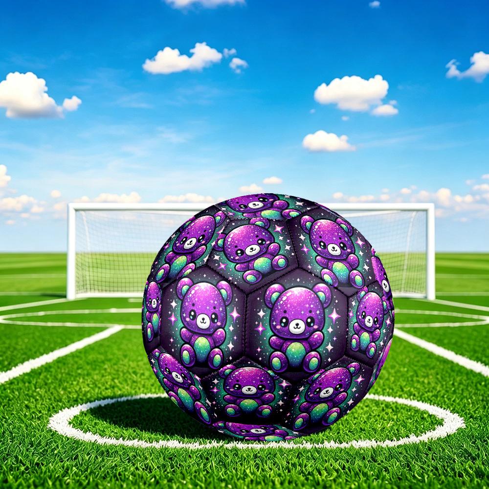 1pc Galactic Bear Size 5 Soccer Ball Professional Match Training Football Indoor &Outdoor Sports Ball Lightweight Durable C65106