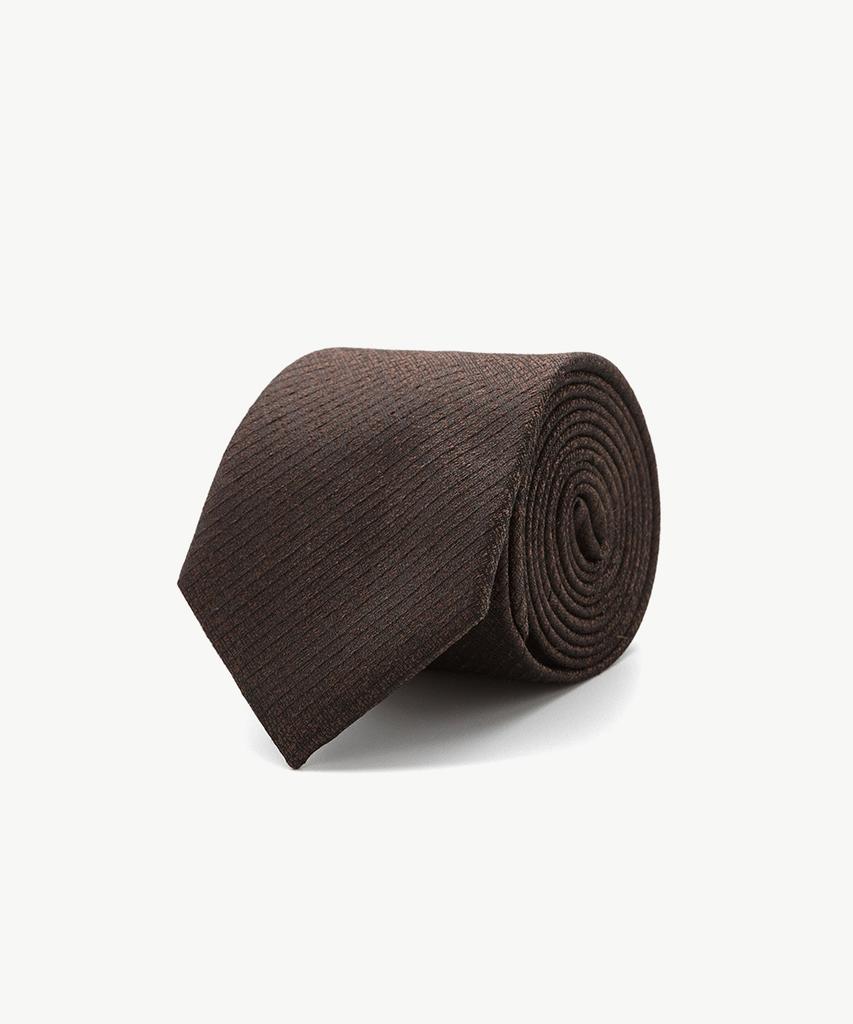 STCO Brown Solid Tie_Sntuz07Nzh