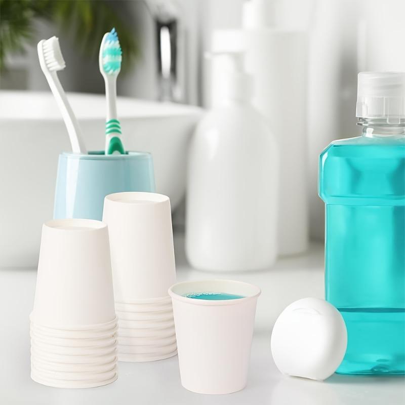 50/100/200 Stück kleine Einweg-Pappbecher für Supermarkt, Verkostung, Party, Snacks, Kaffee, Süßigkeiten, tragbar, für Reisen, Hotel, Mini-Mundwasserbecher