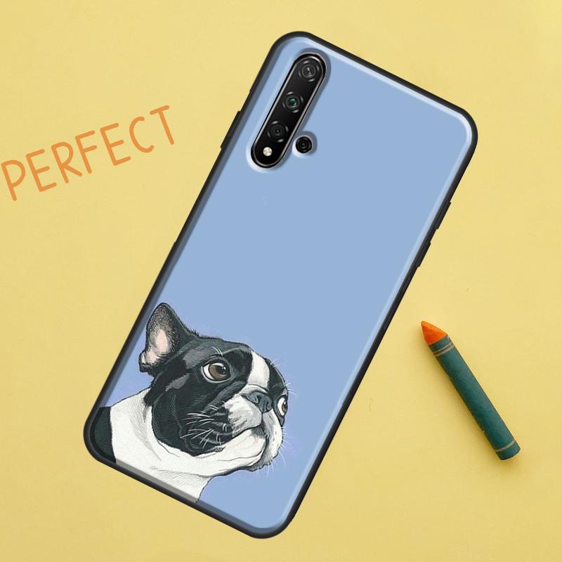 

English Bulldog Pug For Huawei Nova 5T 9 10 SE 7i 8i 11i 12i Y60 Y61 Y70 Y72 Y73 Y90 Y91 P20 P30 P40 Lite Case Huawei P20 Lite