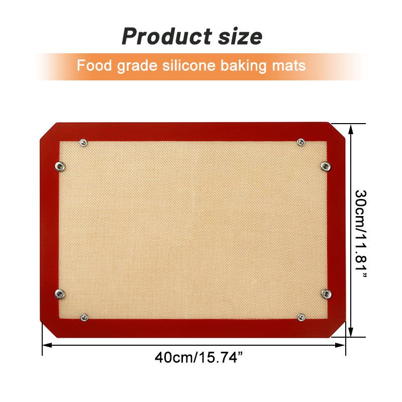 

Non-Stick Silicone Baking Mat Tray | Reusable Oven Liner with Handles for Pastries, Tarts & Baked Goods