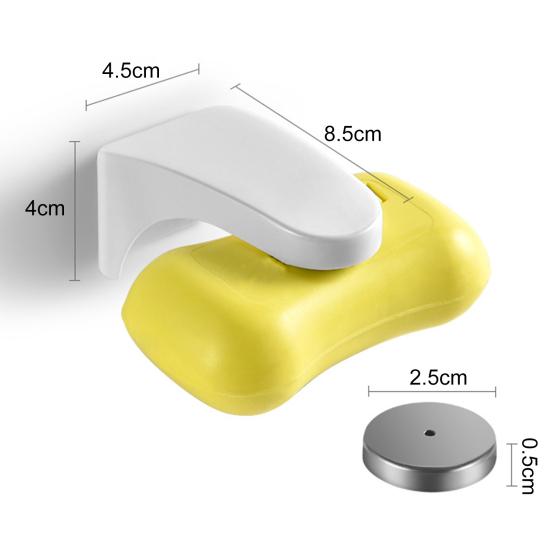 Soap Holder Easy to Use Punch-free Simple Installation Drain Design Stable Space-saving ABS Magnetic Suction Soap Storage Holder Bathroom Accessories