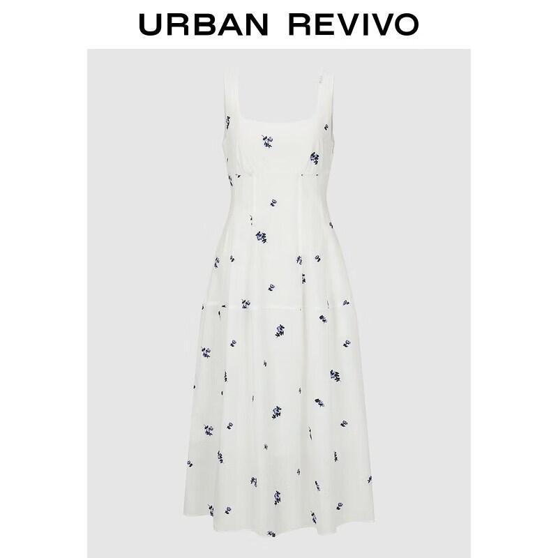 UR2026 Women s Floral Embroidered Sleeveless Dress L