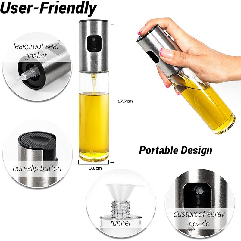 100ML Olive Oil Sprayer for Cooking Portable Olive Oil Spray Bottle Kitchen Olive Oil Dispenser Bottle Oil Spritzer Mister YY181
