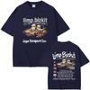 Koszulki z koszulki Rockowego Zespołu z lat 90. Limp Bizkit Anger Management Tour Letnie Męskie Damskie Codzienne Bawełniane Streetwear Koszulka