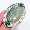 Natural Green Aventurine Gemstone 925 Sterling Silver Jewelry Ring Size 8.5 ZS-1197