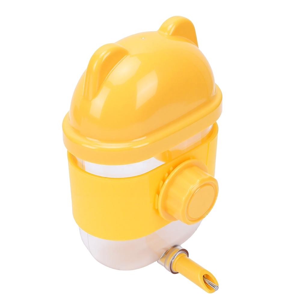 Small Animal Hanging Water Dispenser 330ml Automatic Water Bottle for Rabbits Birds Guinea Pigs Ferrets Parrots Yellow