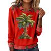 Women's Fashion Christmas Printed Long-Sleeve Pullover Top