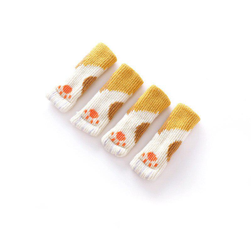 

4 шт./лот Котяча лапа В язання Вовняна кришка для меблів Захист для підлоги Стілець Стіл Протиковзкі накладки для ніг 4Pcs/Set