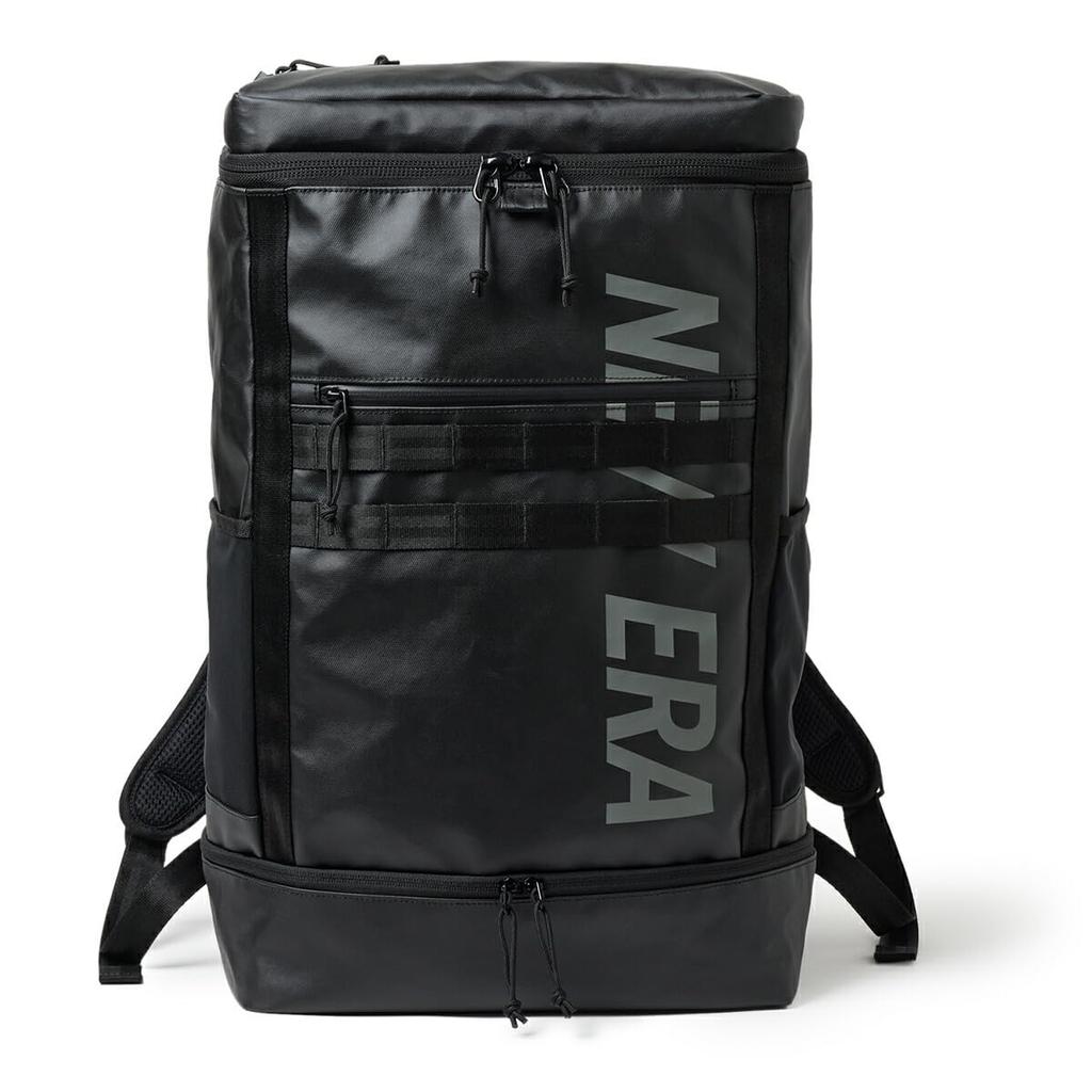 New Era Box Pack Großer Rucksack, 46L Fassungsvermögen, SchwarzGraphit, KOSTENLOSER BOX PACK LARGE BLK TPU GRP NELOGO