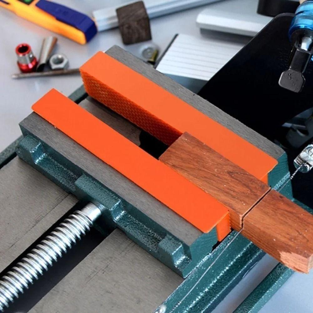 Nylon Vise Protection Strip Soft Jaws Magnetic Design Vise Jaw Rubber 4/5/6 Inch Multi-Grooved Bench Machine Tools Workshop Use