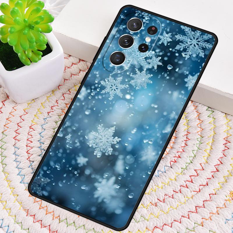 

Snow Snowflake Winter TPU Phone Case For Samsung Galaxy note 10 pro S26 S25 S24 S23 S22 Ultra Plus S21 FE S20 Shockproof Cover Galaxy S26 Plus
