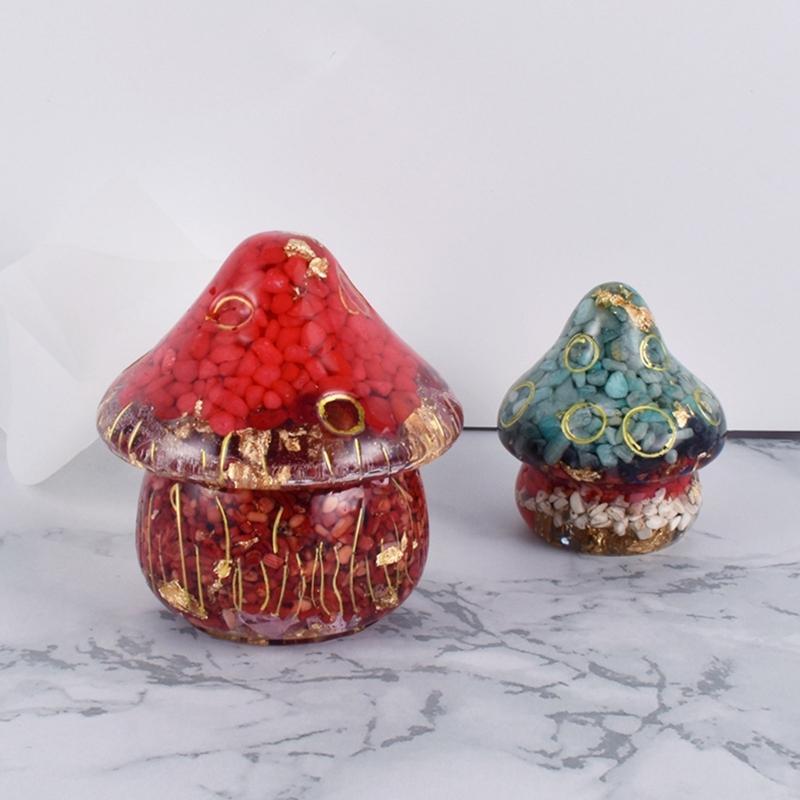 7 Stück kleiner Pilz-Schmuck Silikonformen Epoxid-Schmuckform Harz-Gießform Anhängerform Geeignet für DIY-Bastelarbeiten