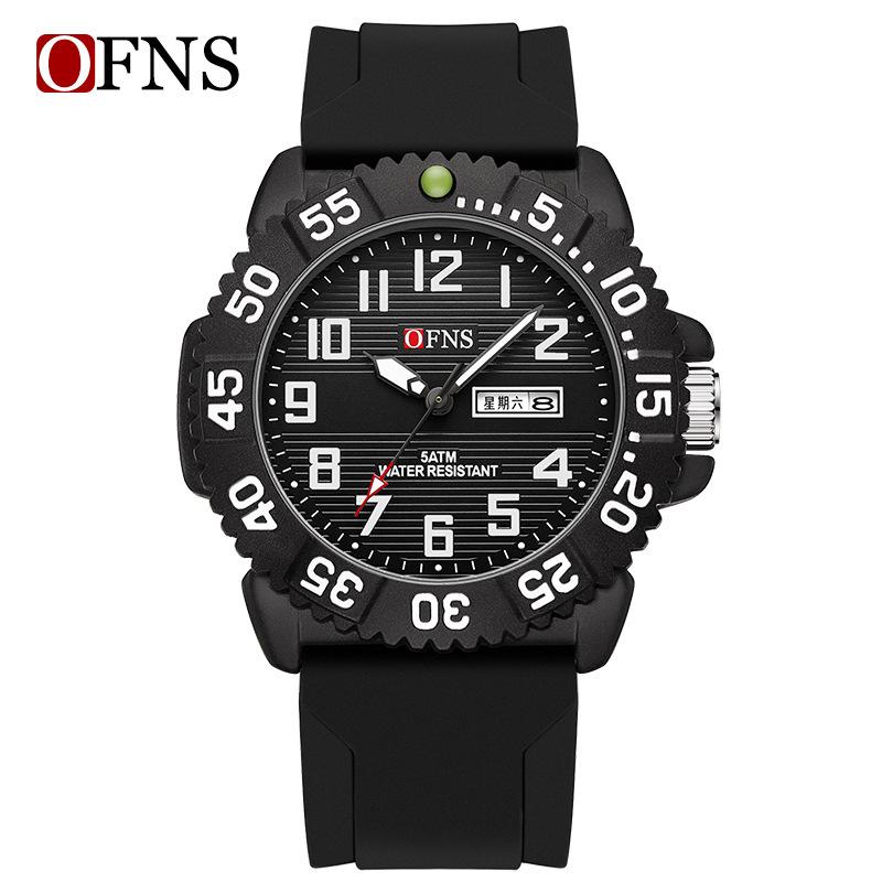 Quartz Men'S Watch Trend Simple Fashion Youth Double Calendar Luminous Waterproof Casual Men'S Watch
