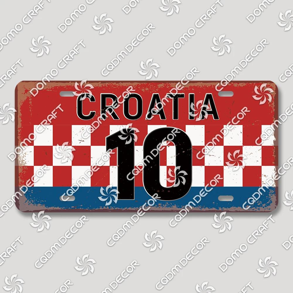 Football Club License Plate Tin Signs Retro Barcelona Milan Manchester Metal Poster Garage Bar Club Home Wall Decor