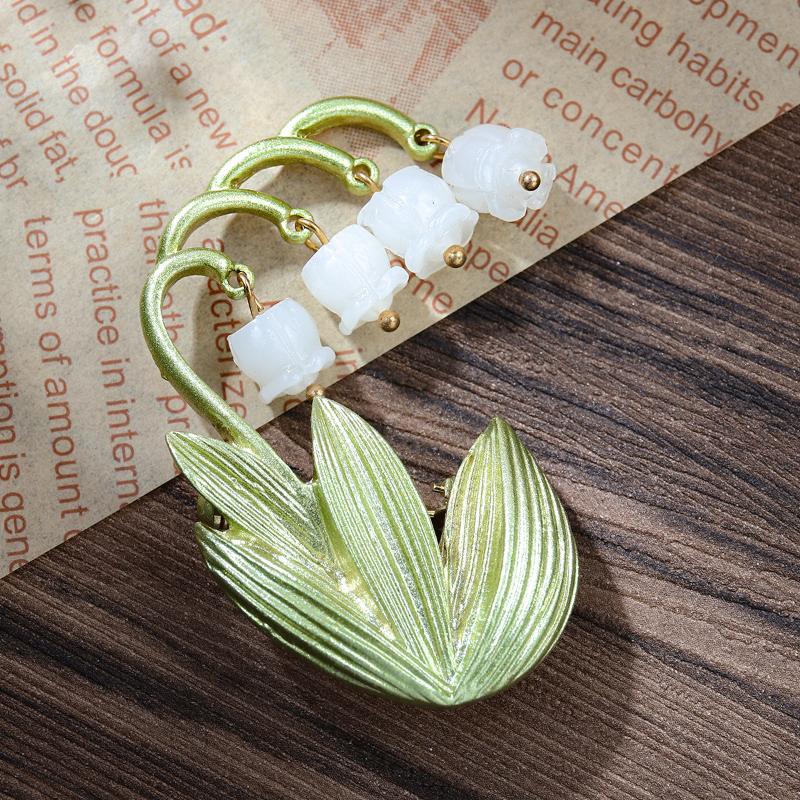 1/5Pcs Wedding Holiday Party Couple Gift Luxury Beautiful Fringe Tulip Flower Design Brooch For Men And Women Jewelry Accessory