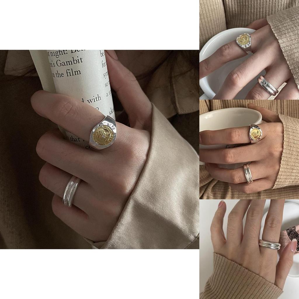 Chic Fashionable Copper Ring For Women In Distinctive Gold And Silver Colorways