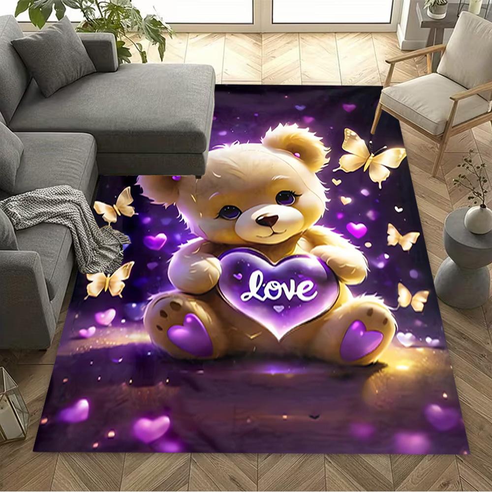 1pc cute bear rug home carpet non slip design for bedroom gift