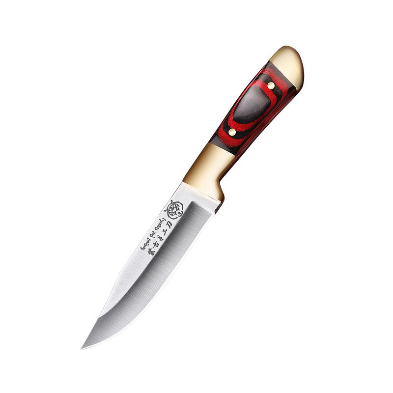 Mongolian Hand-Pulled Meat Knife Set: Includes Steak, Fruit, and Barbecue Knives.